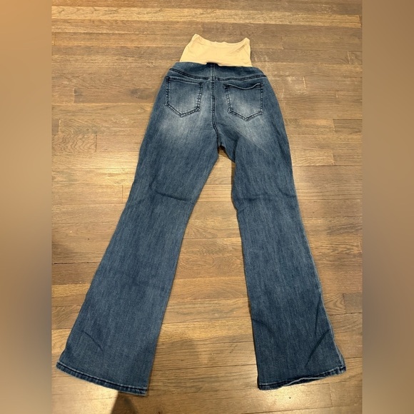 Indigo blue Women's Flared Maternity Blue Jeans size medium - Picture 3 of 7